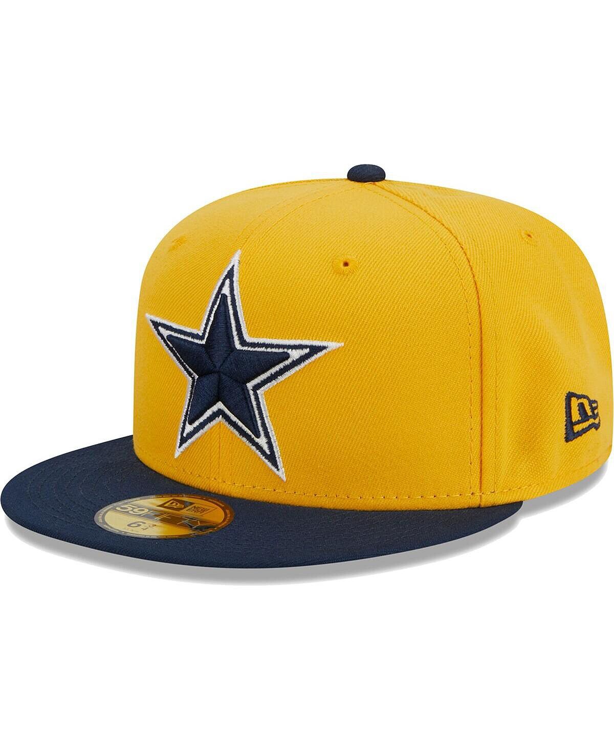 

Мужская золотисто-темно-синяя шляпа Dallas Cowboys 2-Tone Color Pack 59FIFTY Облегающая шляпа New Era
