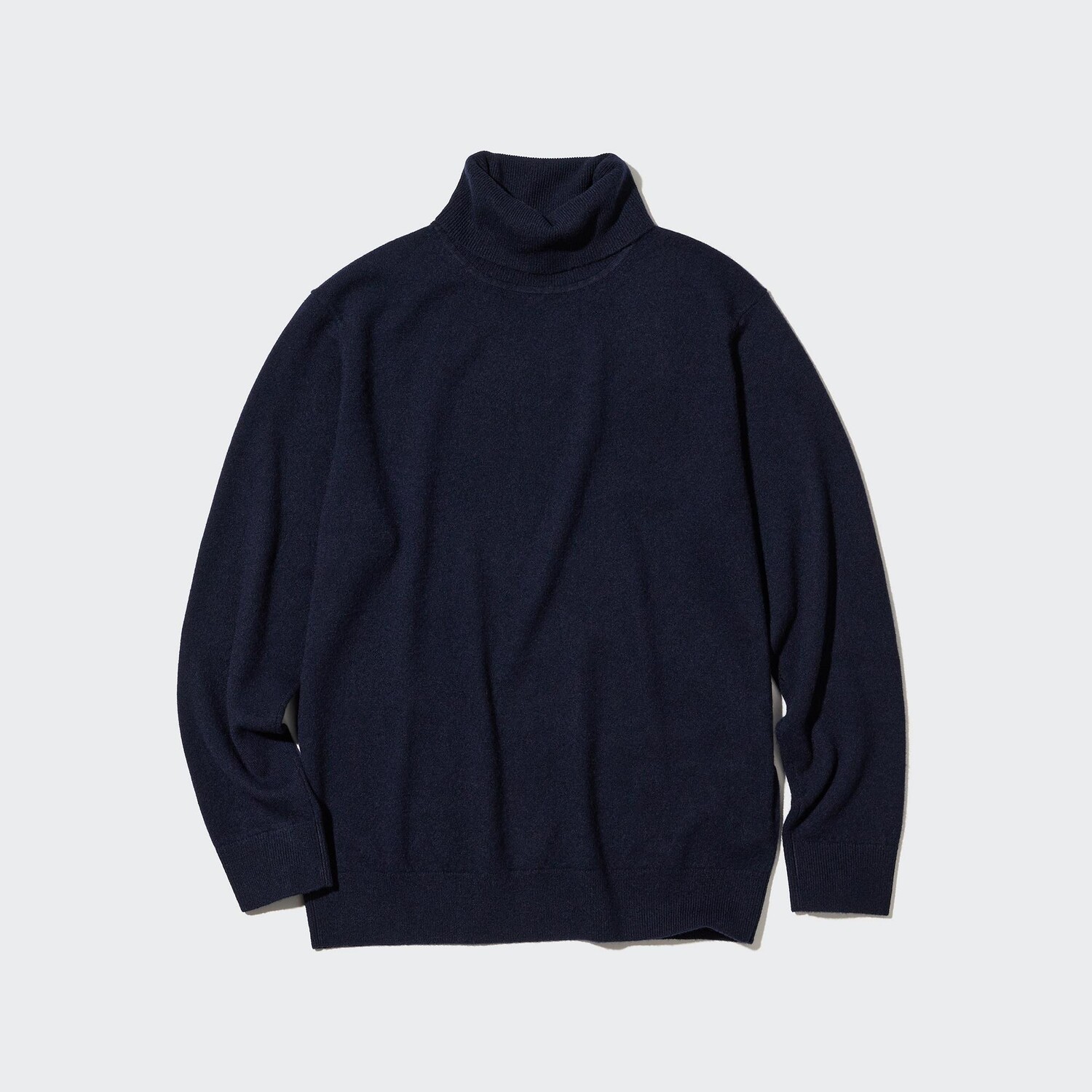 

Свитер Uniqlo мужской из кашемира с высоким воротом, темно-синий