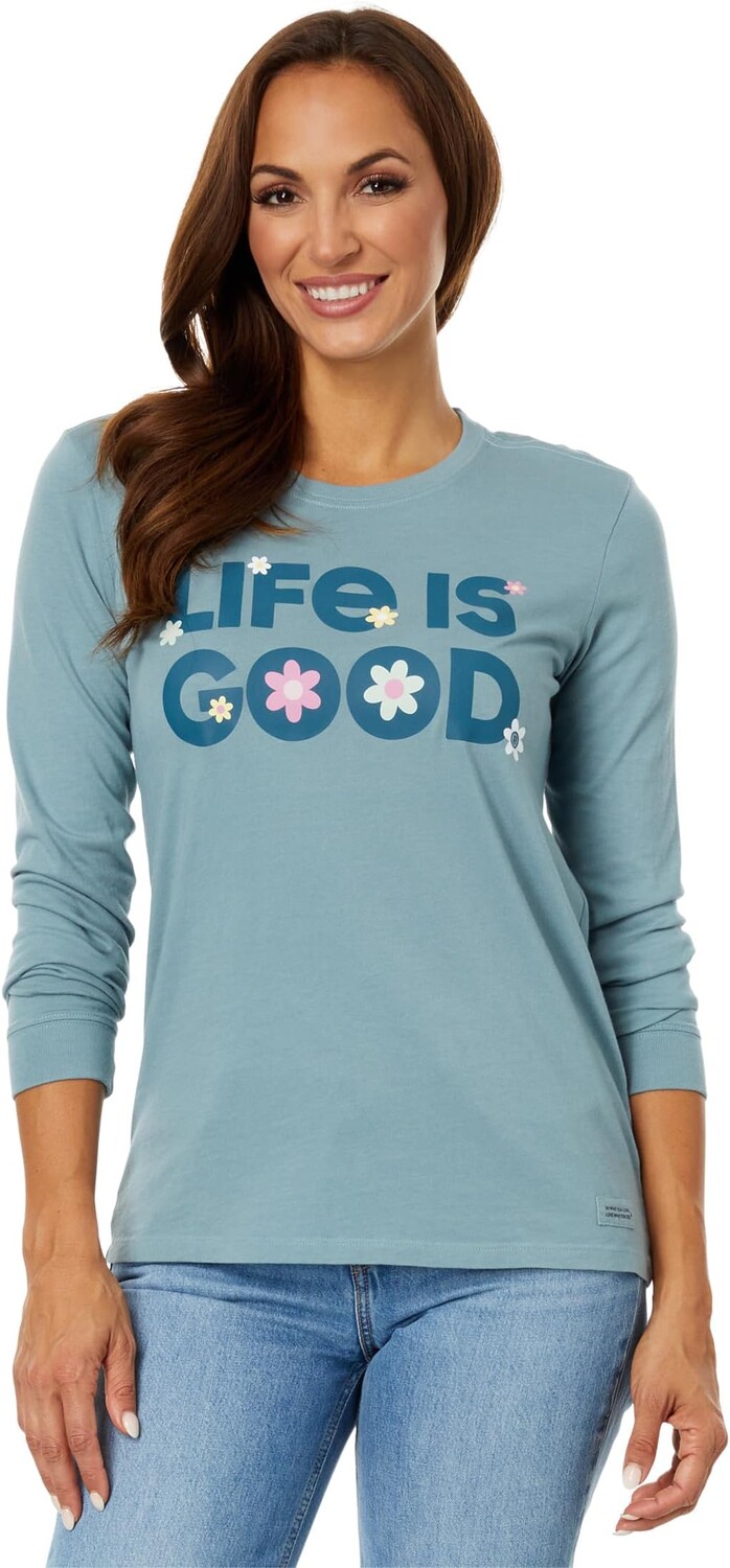 

Футболка Daisies Crusher с длинными рукавами Life is Good, цвет Smoky Blue
