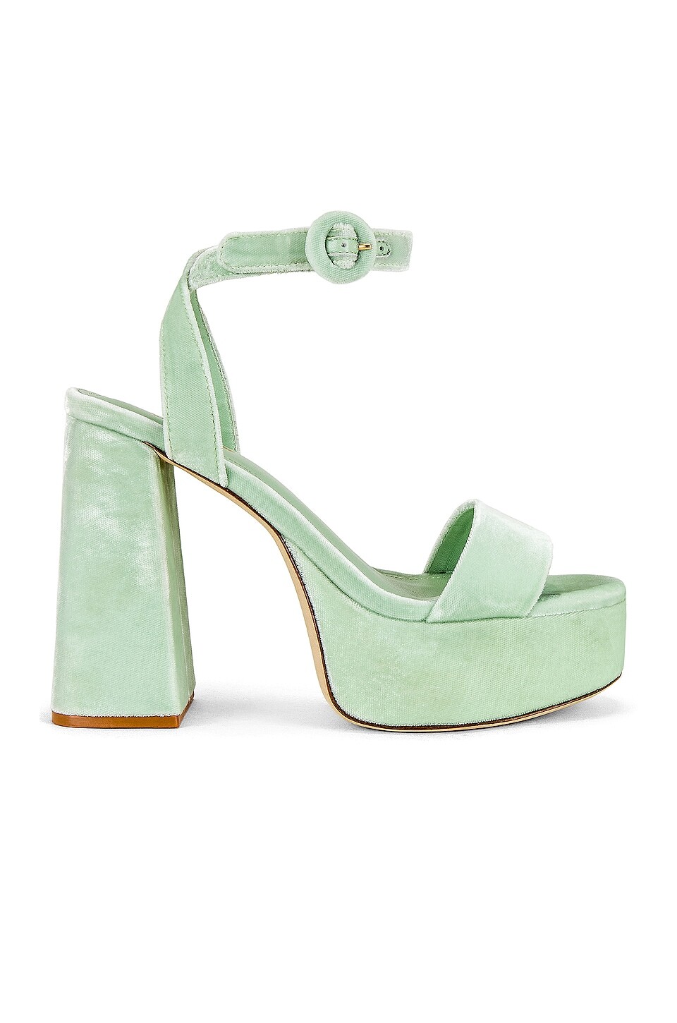 

Сандалии Larroude Dolly, цвет Velvet Mist Green