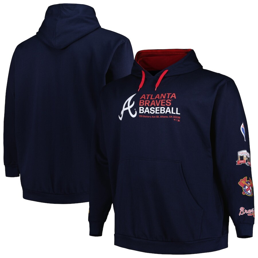 

Пуловер с капюшоном Profile Atlanta Braves, нави