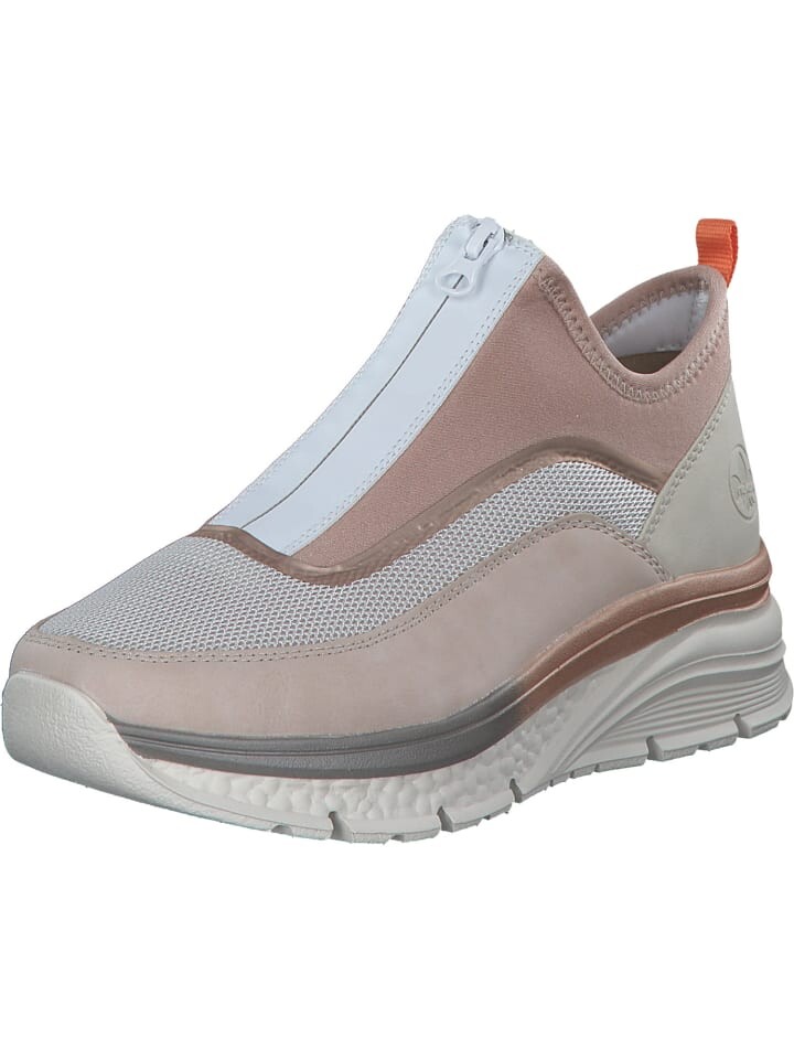 

Кроссовки на шнуровке rieker, цвет rose/kreide/kupfer/crema/perlr
