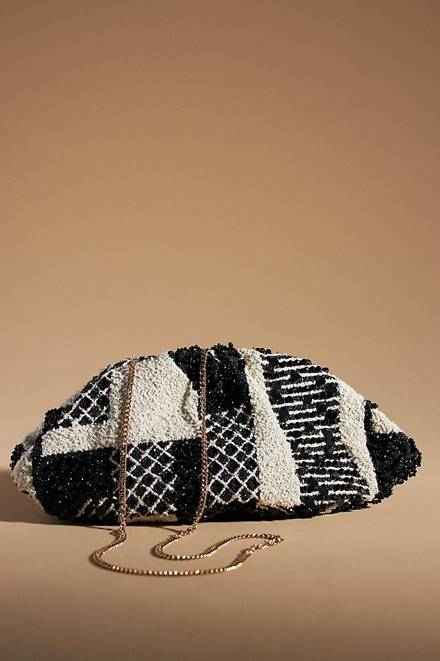 

Клатч Anthropologie из бисера, черный