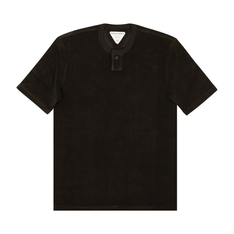 

Футболка Bottega Veneta Terry Henley Short-Sleeve 'Brown', коричневый