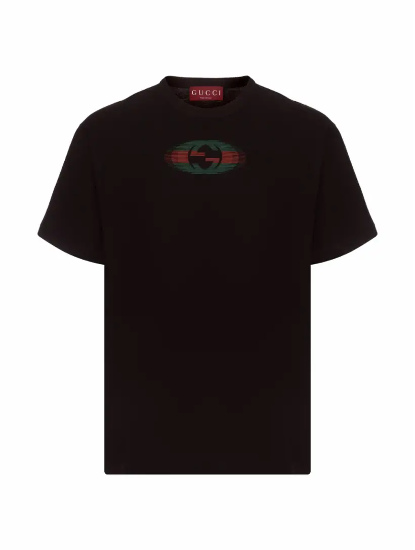 

Хлопковая футболка Interlocking G Gucci, черный