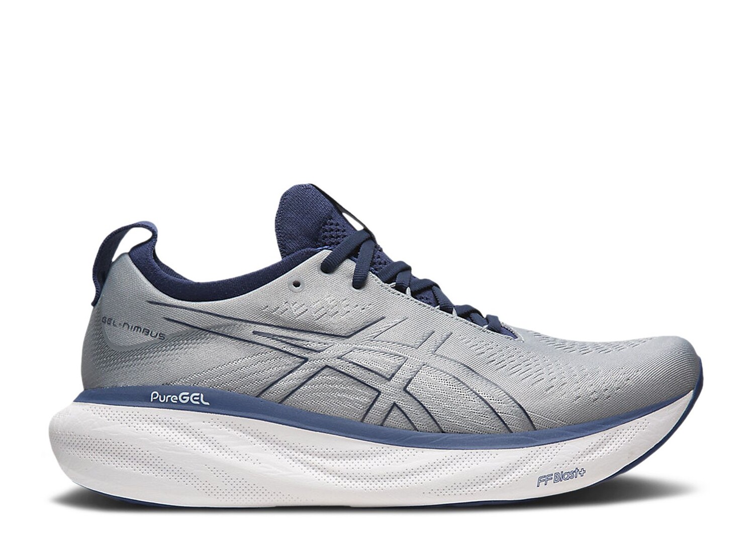 

Кроссовки ASICS Gel Nimbus 25 Extra Wide 'Sheet Rock Indigo Blue', серый
