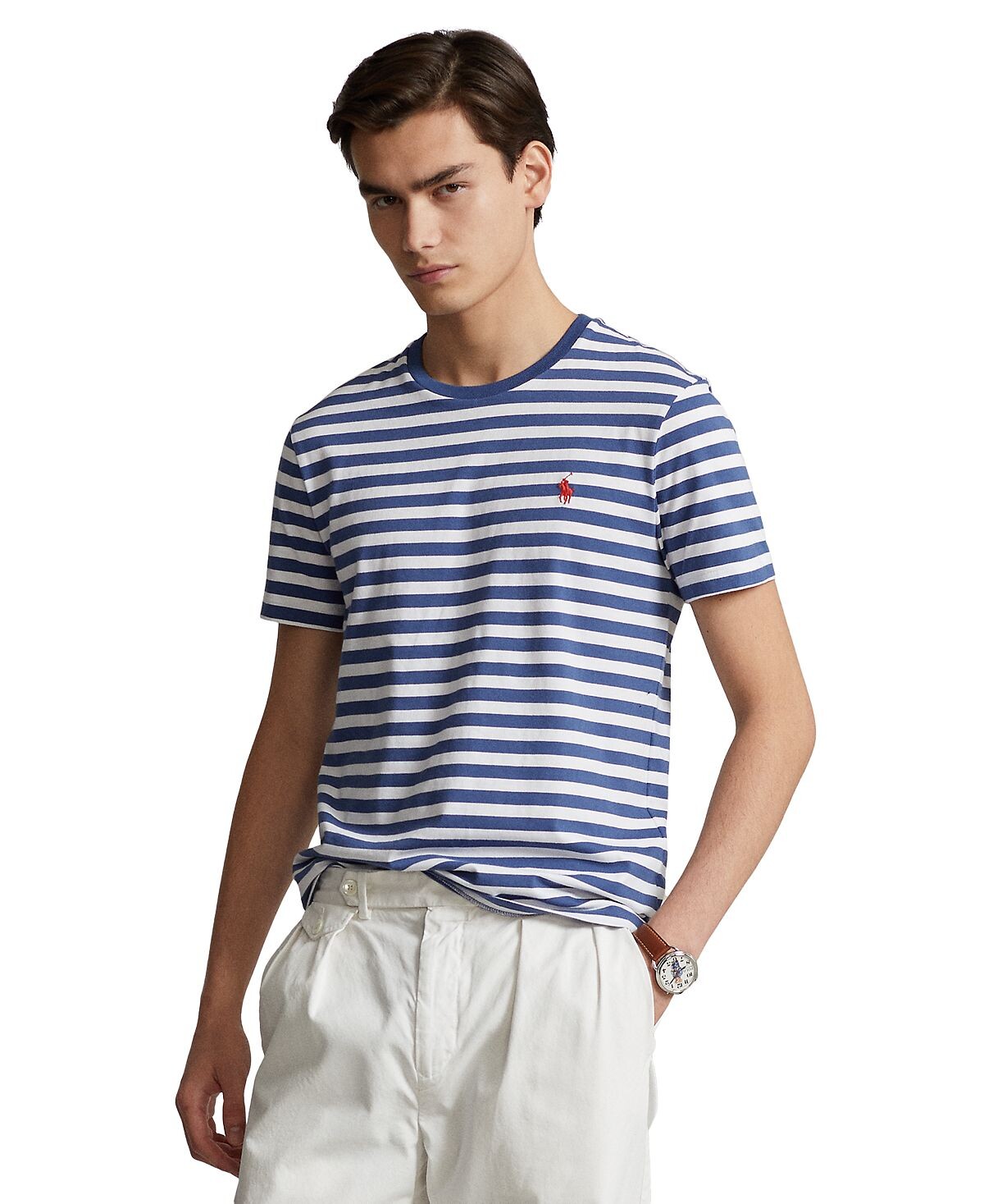 

Мужская трикотажная футболка классического кроя в полоску Polo Ralph Lauren