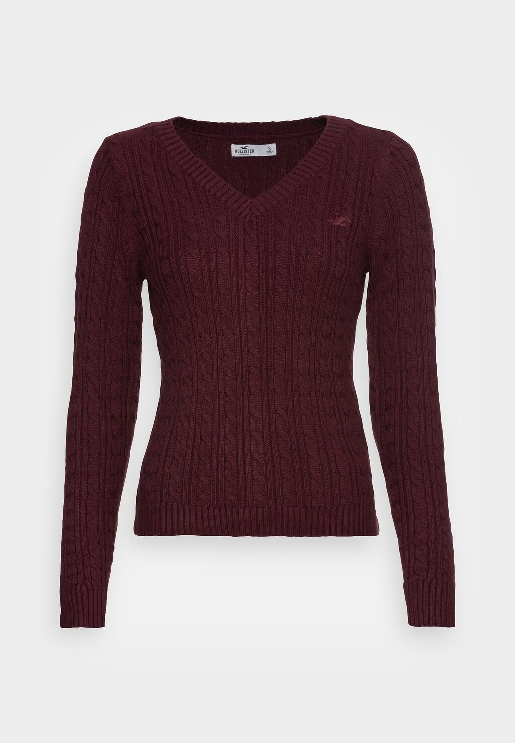 

Свитшот Hollister Co. ОБНОВЛЕНИЕ ICON CABLE VNECK, цвет wine tasting
