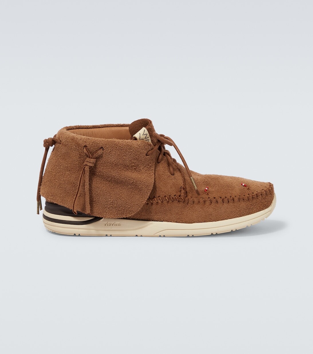 

Замшевые мокасины FBT с бахромой Visvim, коричневый