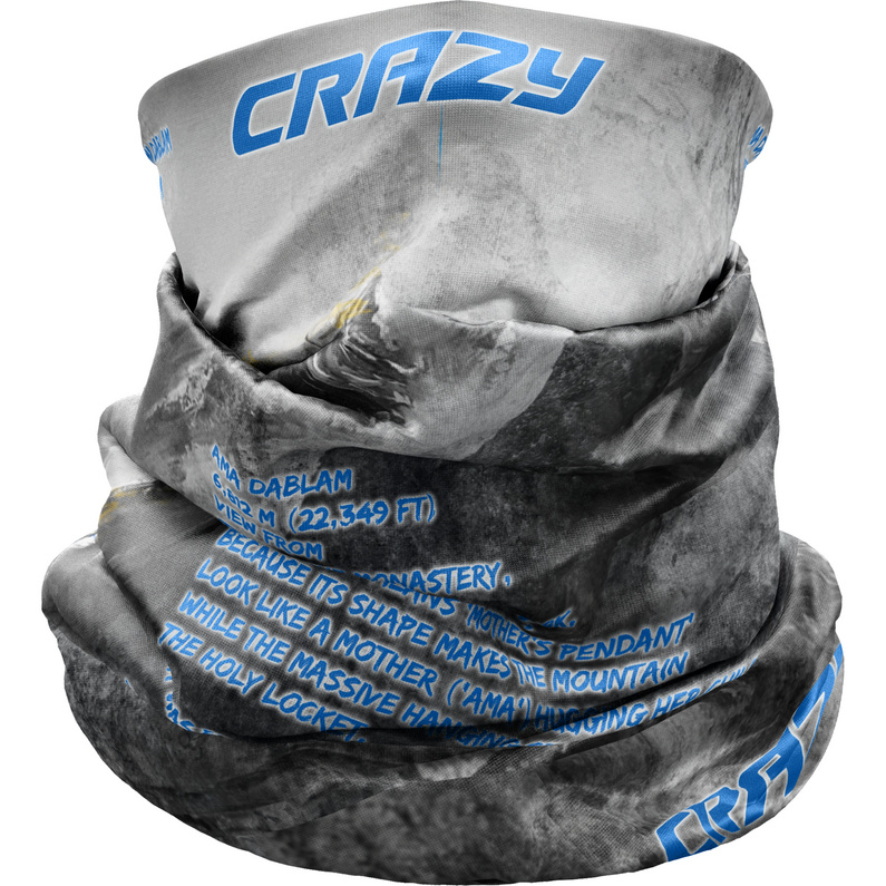 Сумасшедший шарф-труба Crazy, серый цена и фото