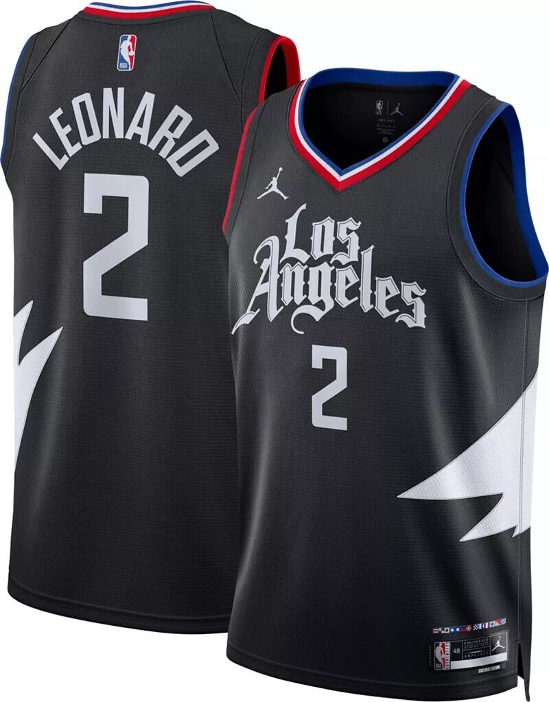 

Jordan Мужские мужские джерси Nike Los Angeles Clippers Kawhi Leonard #2 Dri-FIT Swingman
