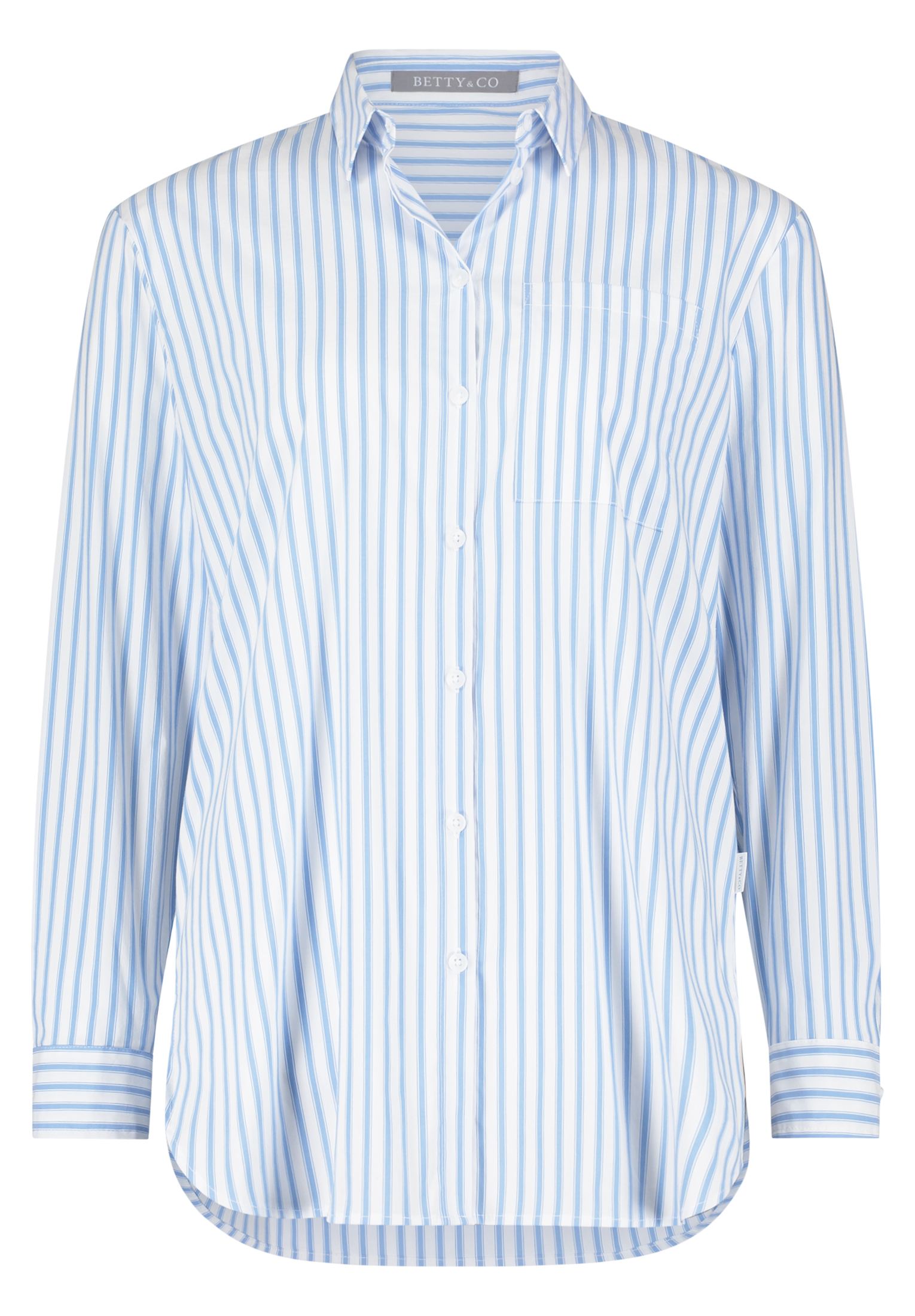 Блуза BETTY & CO Long mit Streifen, белый
