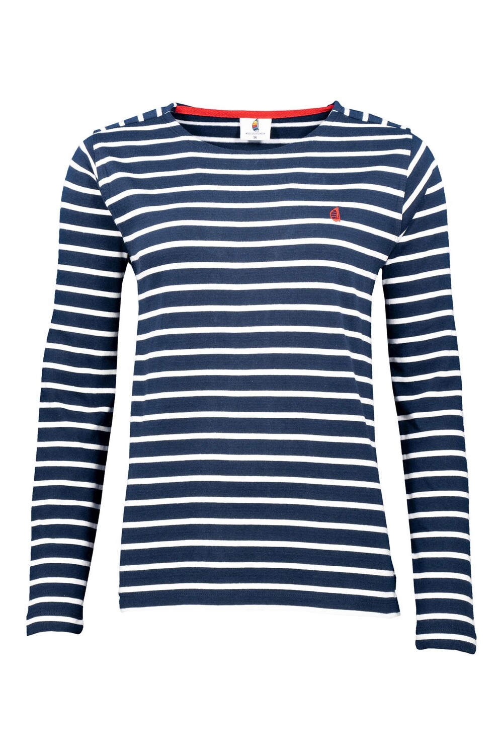 

Рубашка Wind Sportswear Langarm T Shirt gestreift, цвет navy-weiß