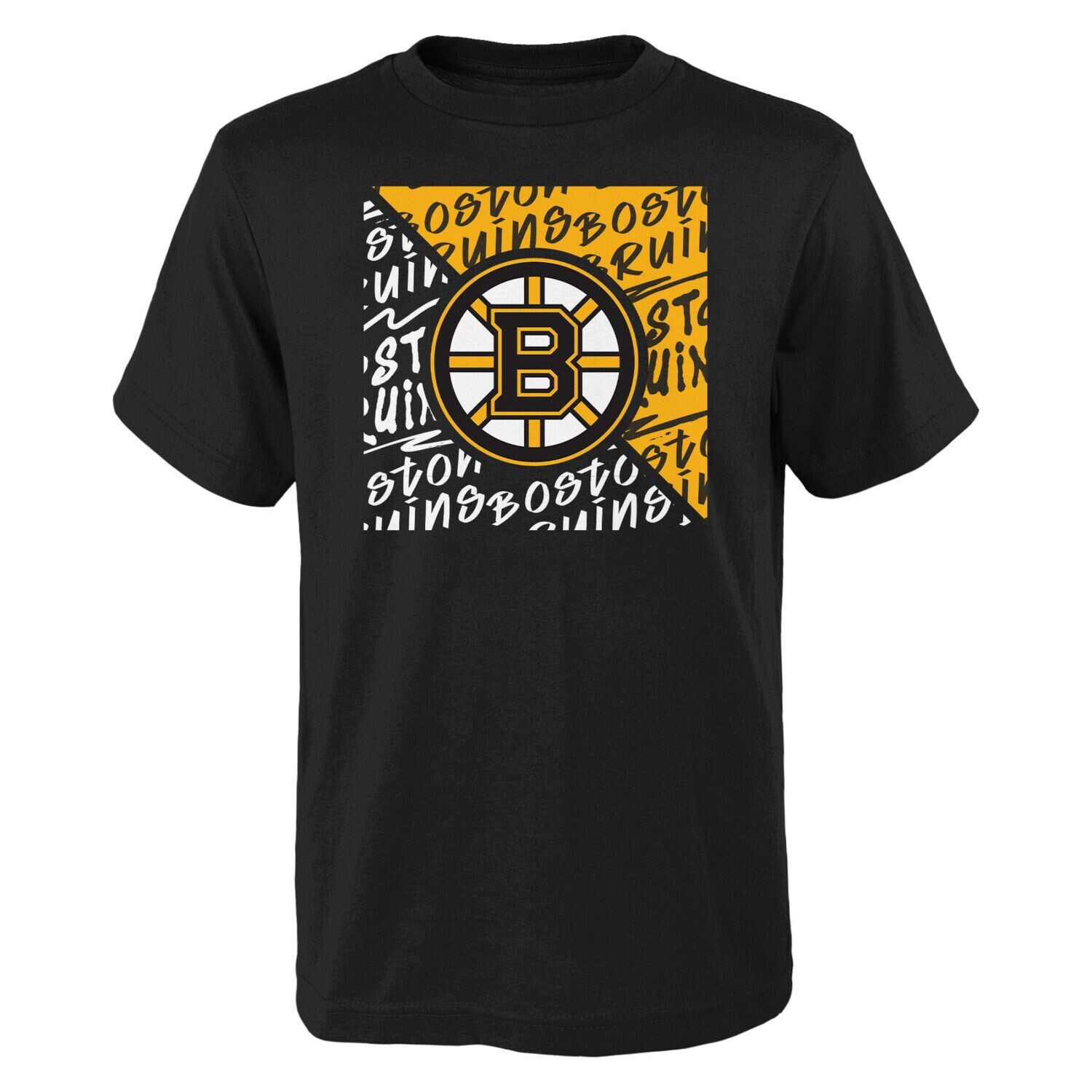 

Молодежная черная футболка Boston Bruins Divide Outerstuff