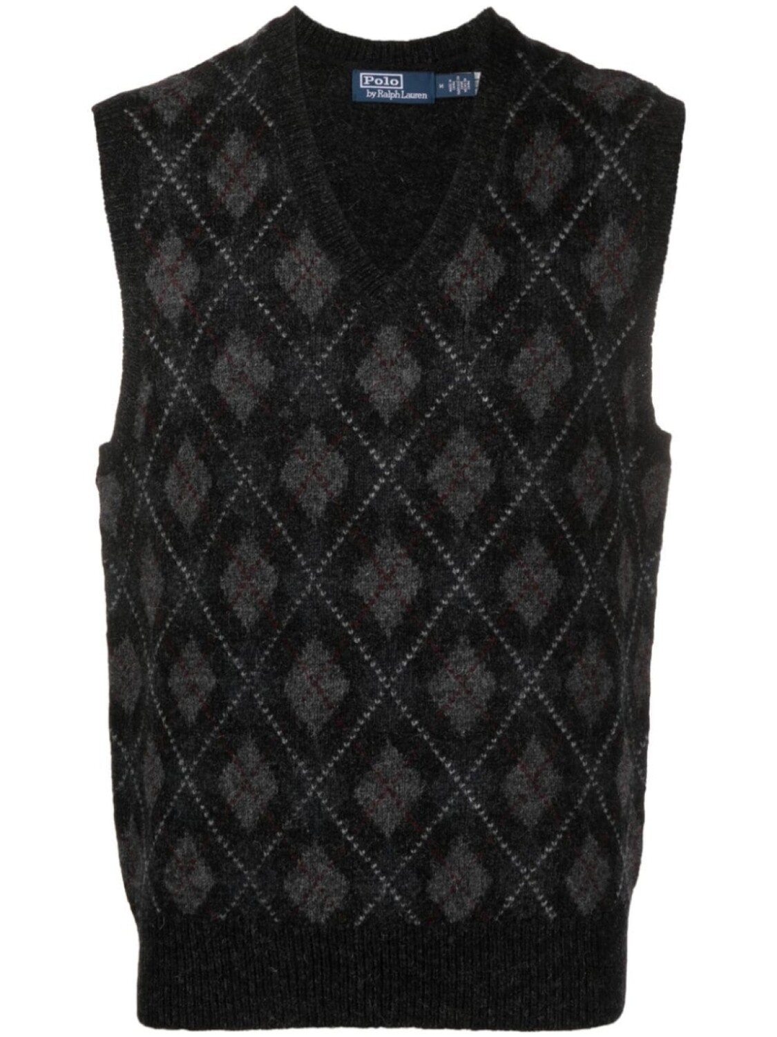 

Polo Ralph Lauren argyle-knit wool vest, серый