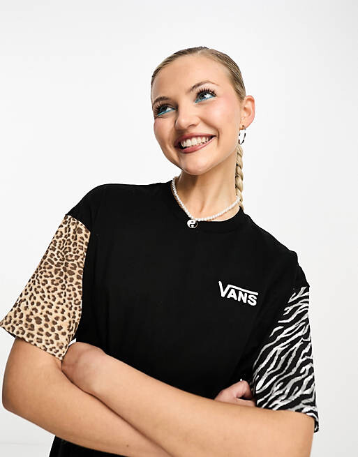 

Платье-футболка Vans wyld с леопардовым принтом, Коричневый