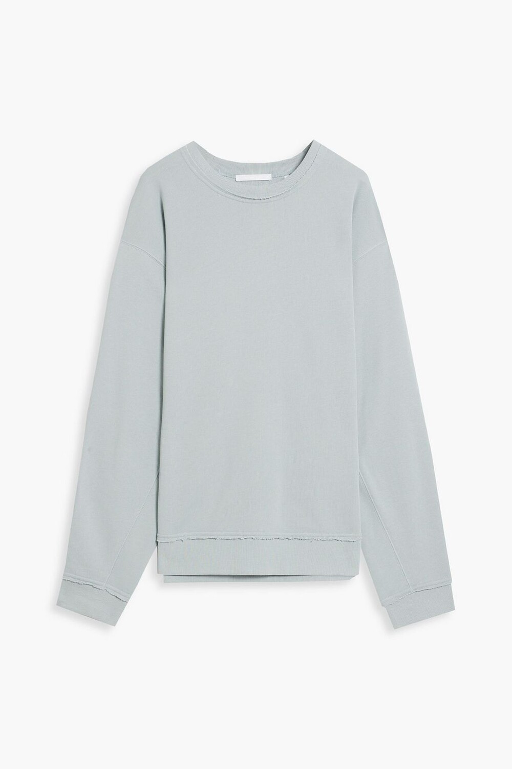 

Толстовка из французской хлопковой махры с принтом HELMUT LANG, синий