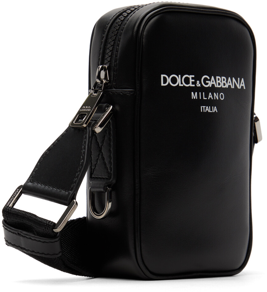

Черная маленькая сумка с принтом Dolce & Gabbana