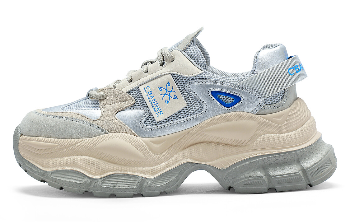 

Кроссовки C°BANNER Chunky Sneakers Women's Low-top Gray/Blue, серый/синий