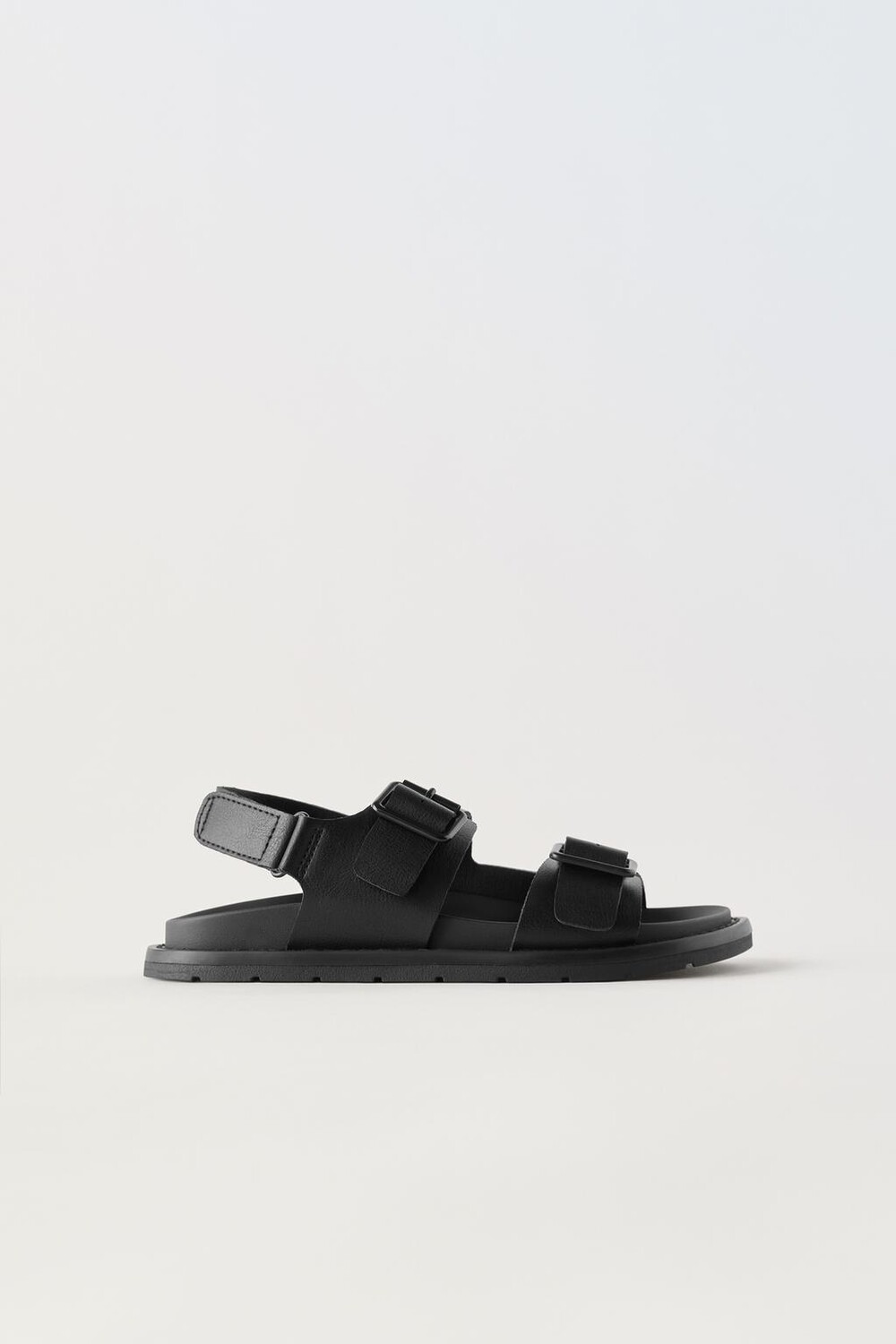 

Сандалии с пряжками ZARA, черный