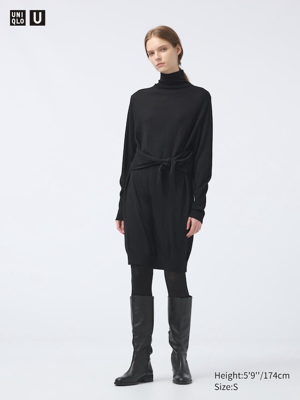 

Мини-Платье из смеси мериноса в 3-х вариантах Uniqlo, черный