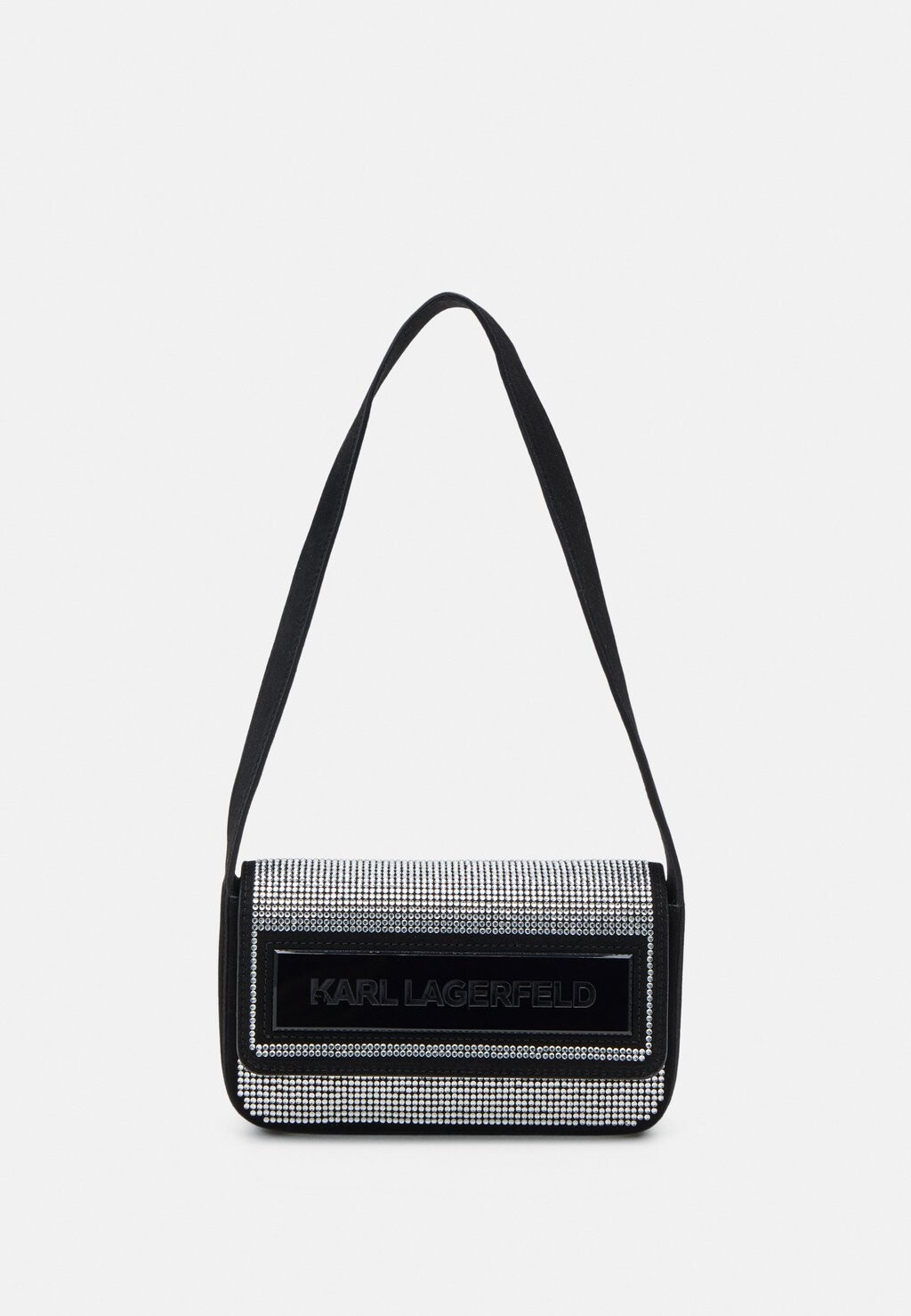

Сумочка KARL LAGERFELD IKON K SMALL FLAP CRYSTAL SUEDE, черный