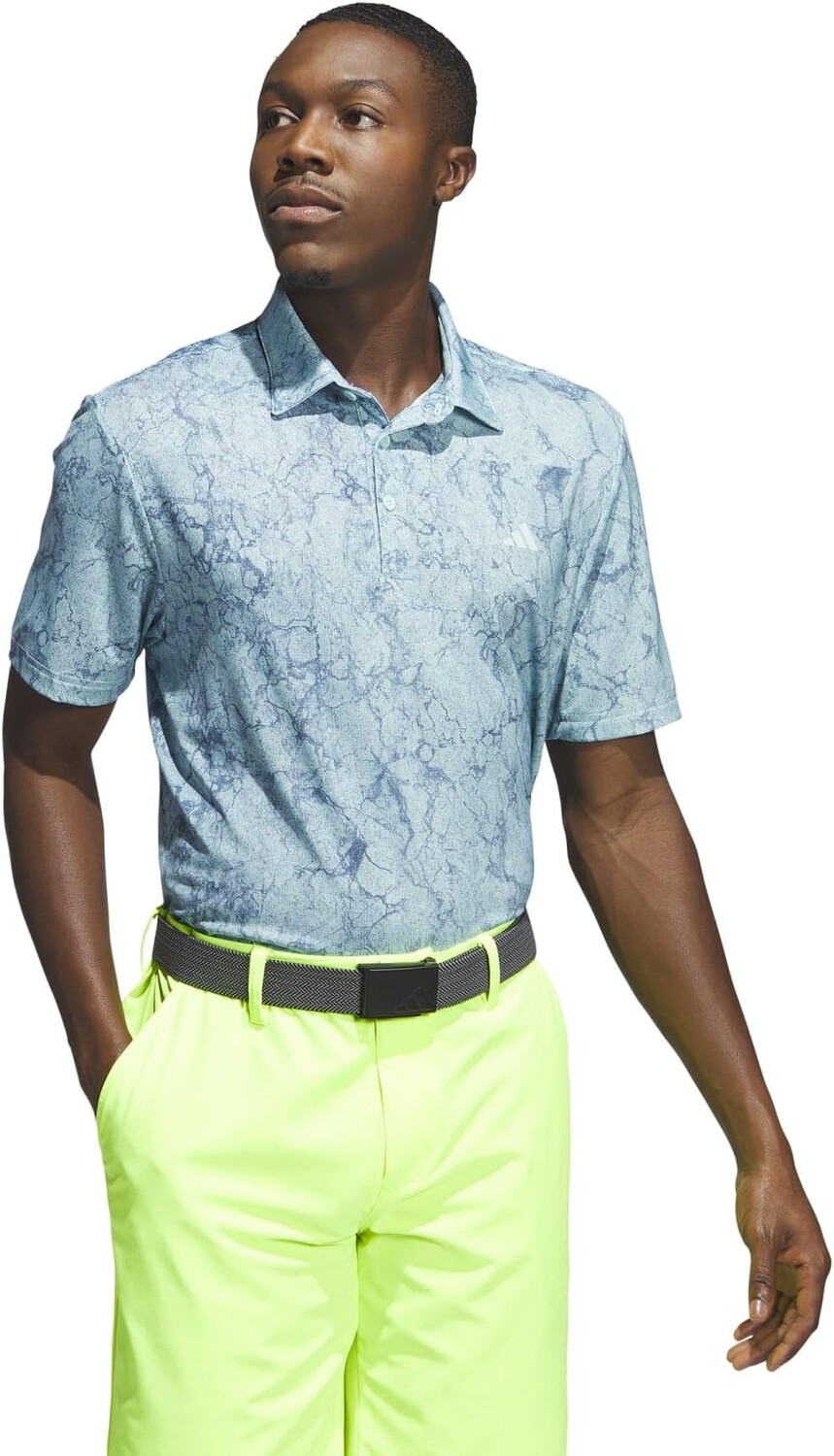 

Рубашка-поло Ultimate365 Printed Polo Shirt adidas, цвет Semi Flash Aqua