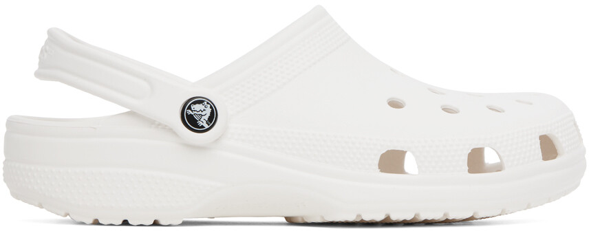 

Белые классические сабо Crocs