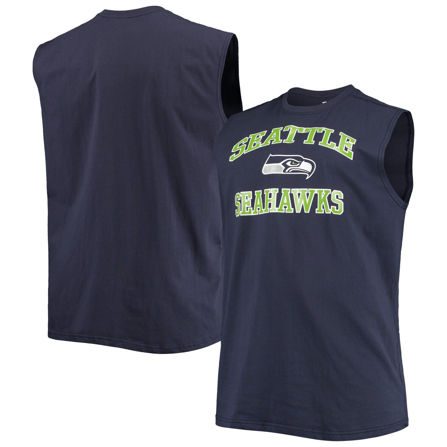 

Мужская темно-синяя майка Seattle Seahawks Big & Tall Muscle Tank Top, Синий