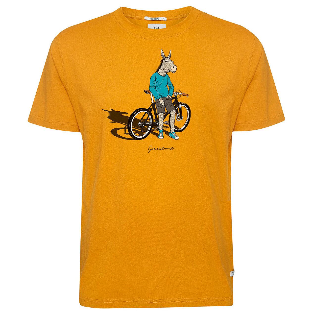 Футболка Greenbomb Animal Donkey Bike Fusion s, цвет Ochre