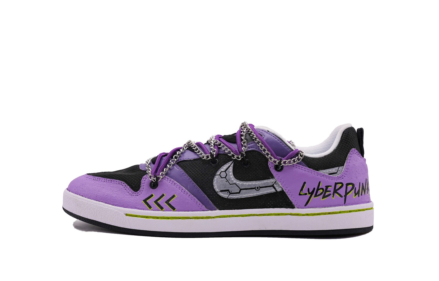 

Кроссовки Nike SB Alleyoop Skateboarding Shoes Women's Low-top Black/purple, фиолетовый