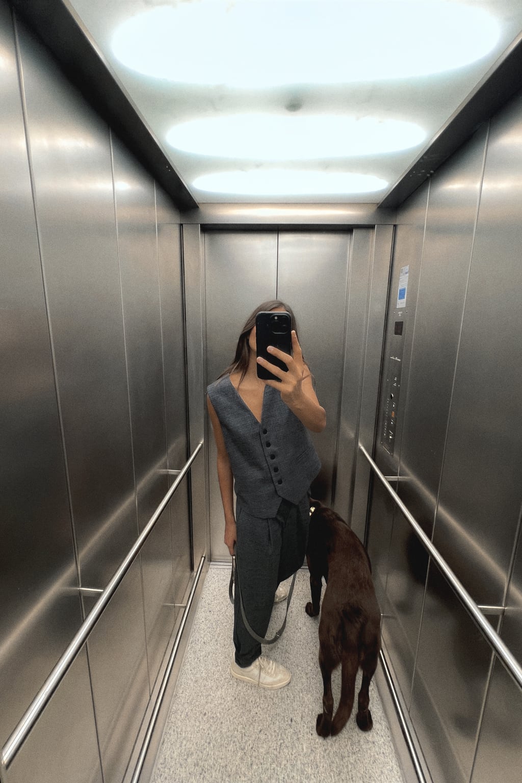 

Индивидуальный жилет в клетку ZARA, синий
