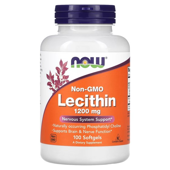 Лецитин NOW Foods, 100 мягких таблеток mason natural лецитин с бурыми водорослями витамином b6 и яблочным уксусом 100 мягких таблеток