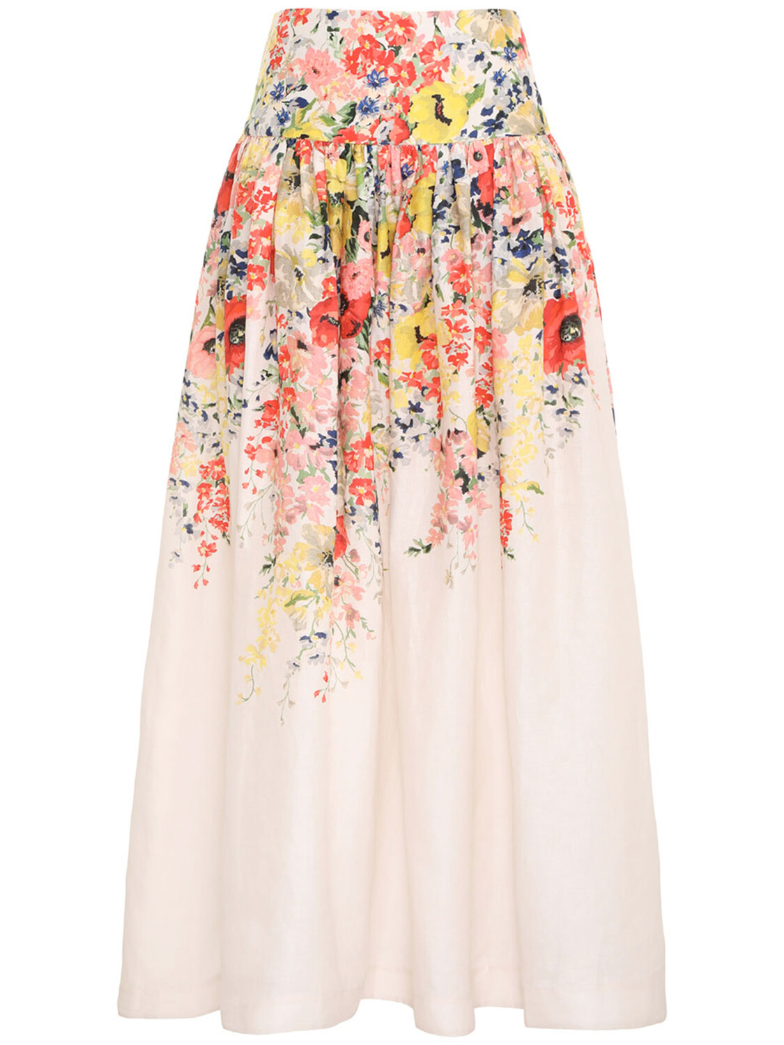 

Юбка Zimmermann Alight Basque midi, белый