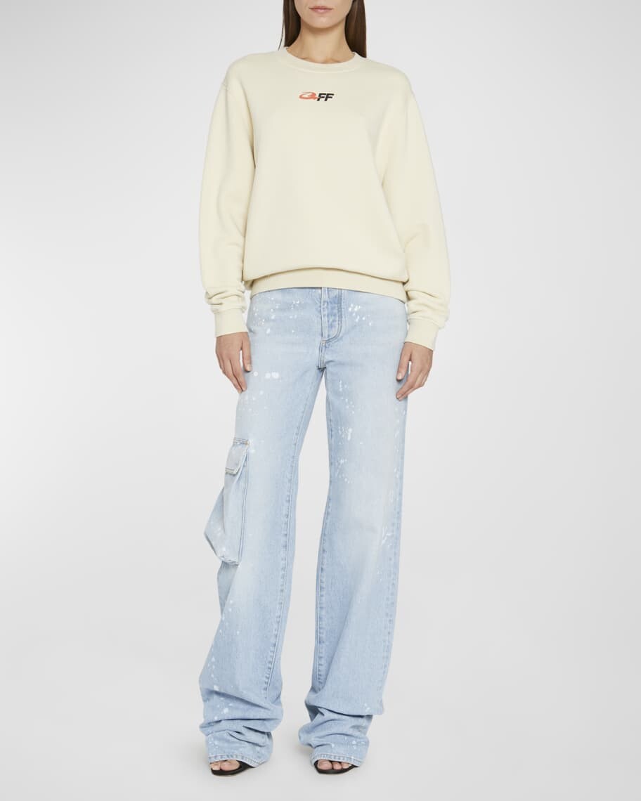 

Толстовка The Opposite с круглым вырезом Off-White