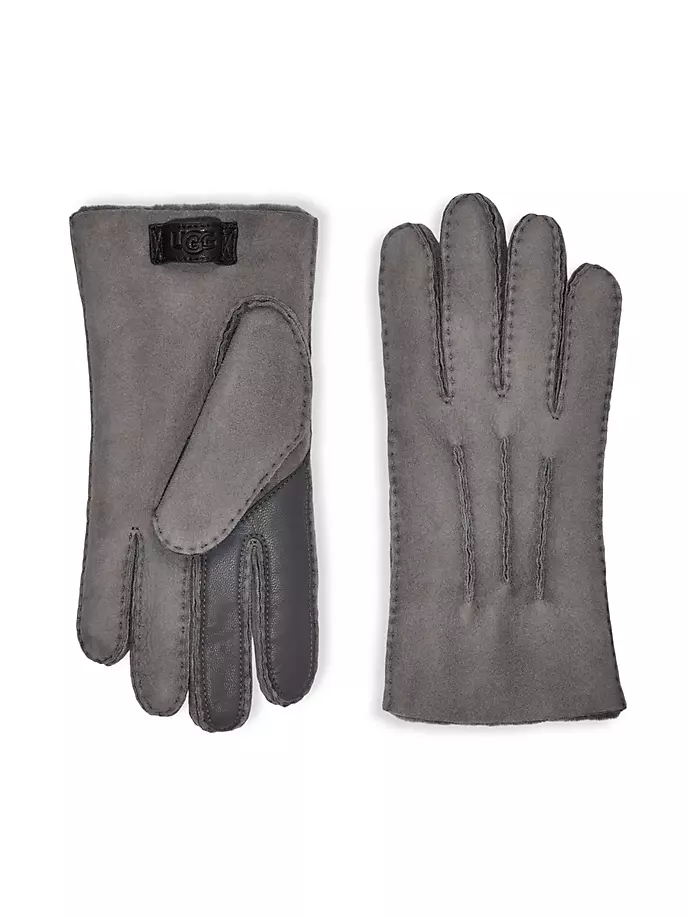 

Мужские перчатки из контрастной овчины Touch Tech Ugg, цвет metal