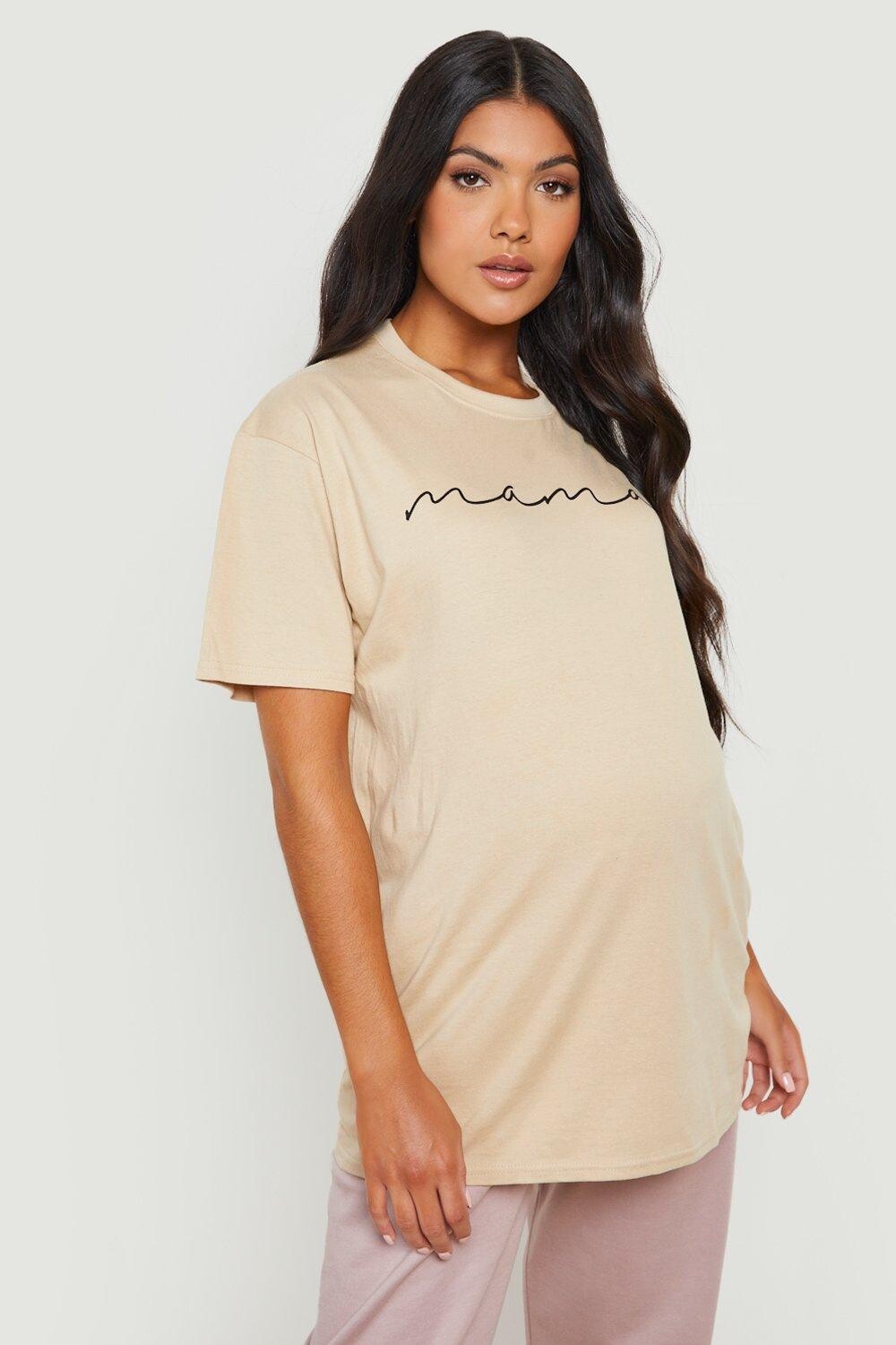 

Футболка с графикой для материнства мама Boohoo, серый