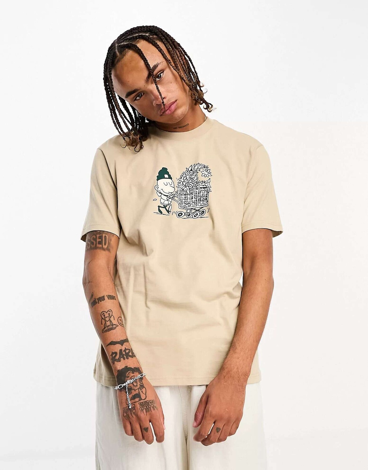 

Бежевая футболка-шоппер Carhartt WIP