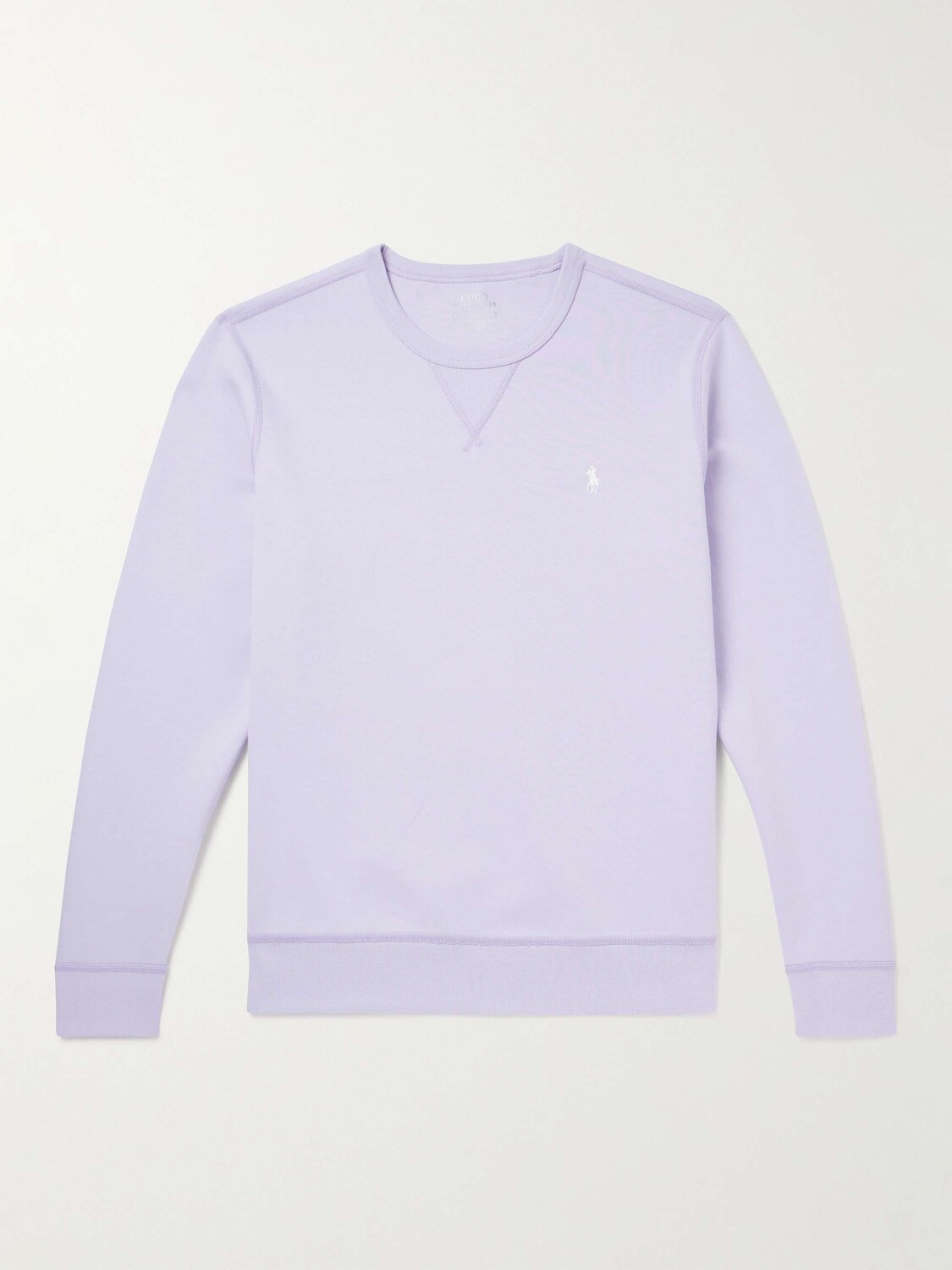

Свитер из смесового хлопка с вышитым логотипом POLO RALPH LAUREN, фиолетовый