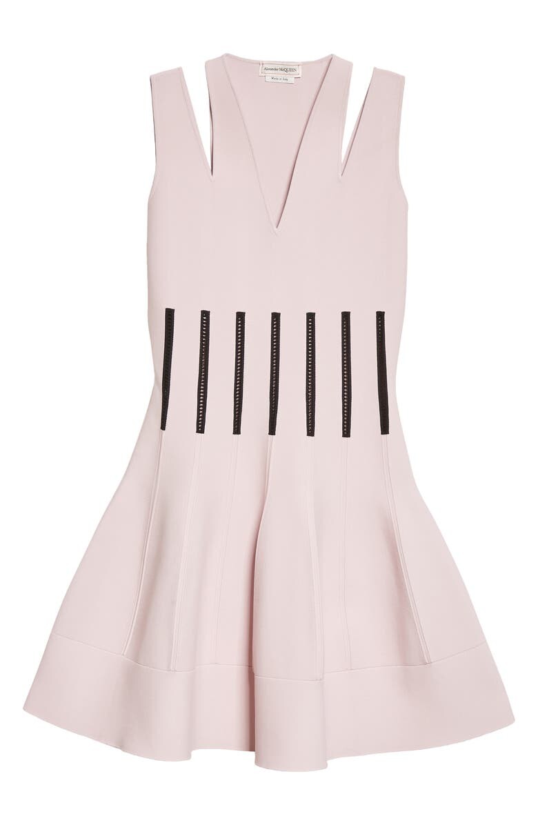 

Корсетное мини-платье с вышивкой и пышной юбкой ALEXANDER MCQUEEN