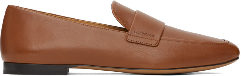 

Коричневые лоферы Ferragamo с ремешками