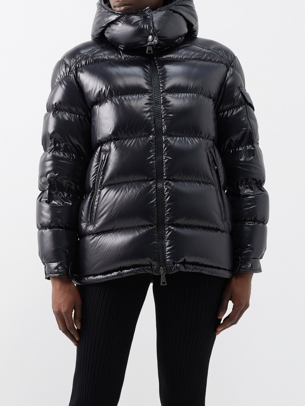 

Пуховик maire с капюшоном Moncler, черный