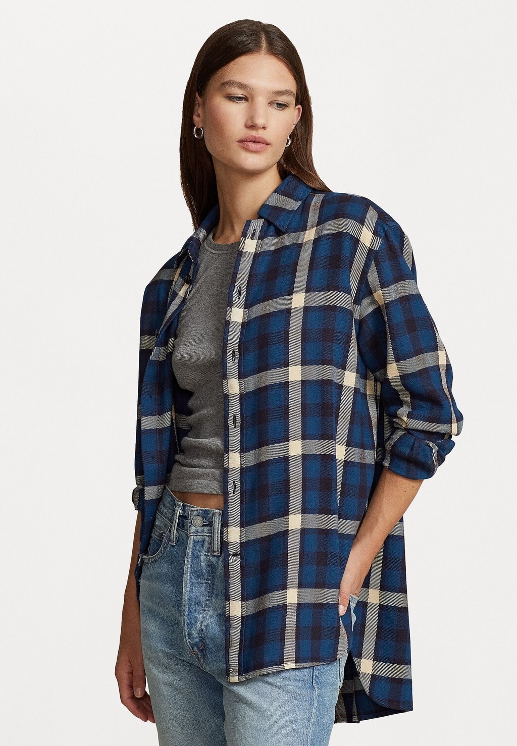 

Рубашка Polo Ralph Lauren РУБАШКА С ДЛИННЫМ РУКАВОМ НА ПУГОВИЦАХ СПЕРЕДИ, цвет blue multi plaid