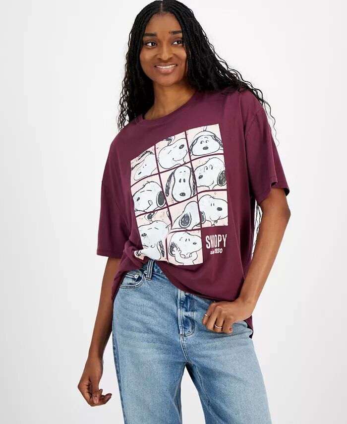 

Футболка бойфренда Snoopy Grid для юниоров Grayson Threads, The Label, фиолетовый