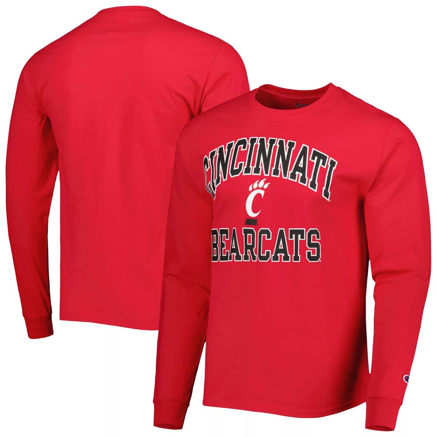 

Мужская красная футболка с длинным рукавом Cincinnati Bearcats High Motor Champion, Красный