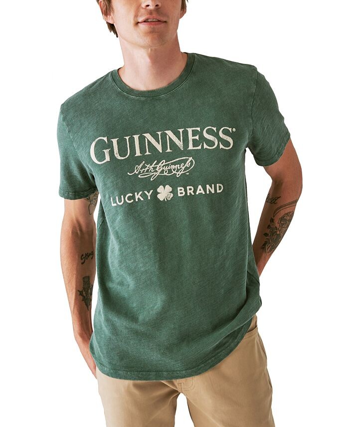 

Мужская футболка Guinness Cobrand Regular Regular Lucky Brand, зеленый