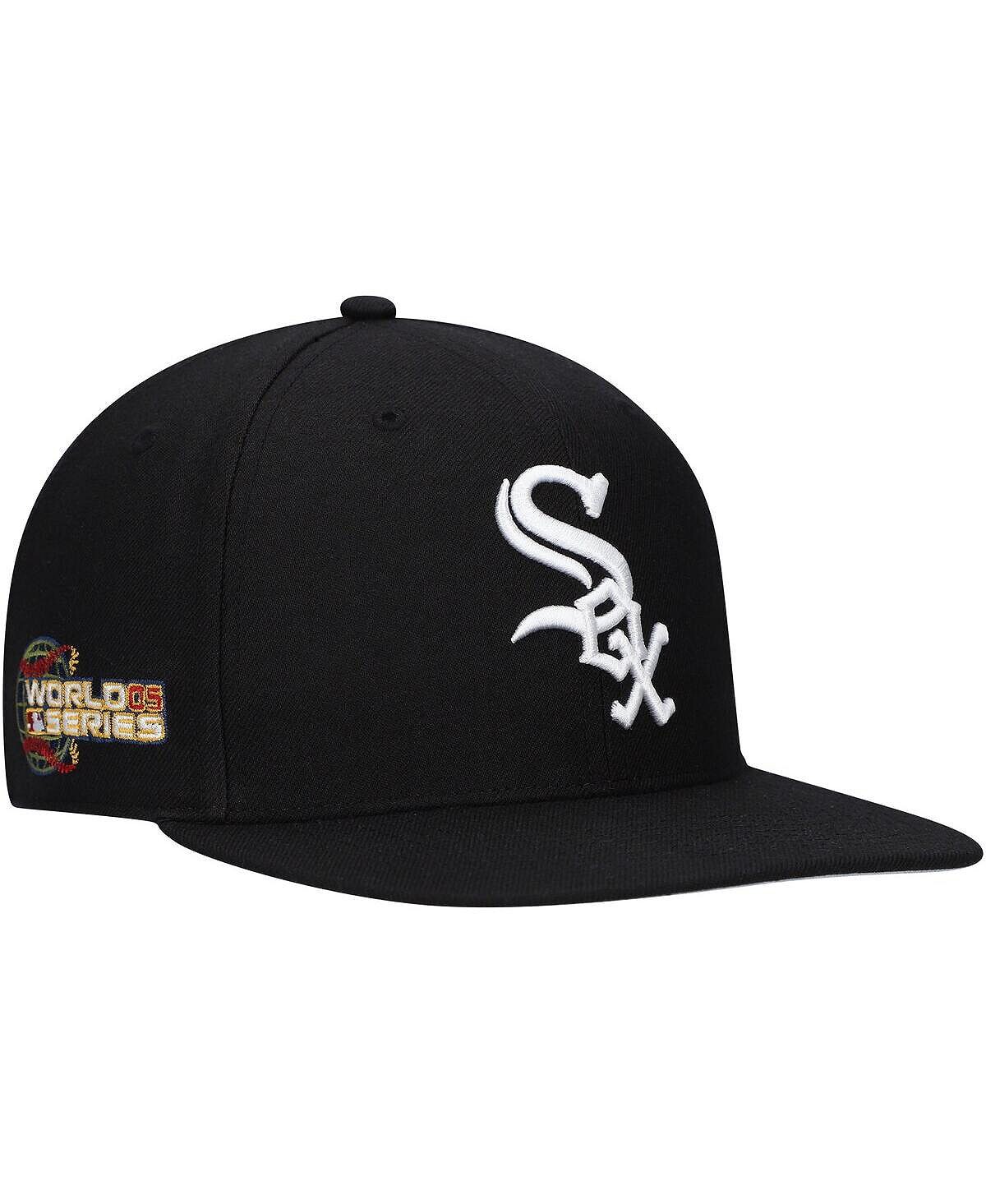 

Мужская кепка Chicago White Sox черно-на черном Sure Shot Captain Snapback '47 Brand
