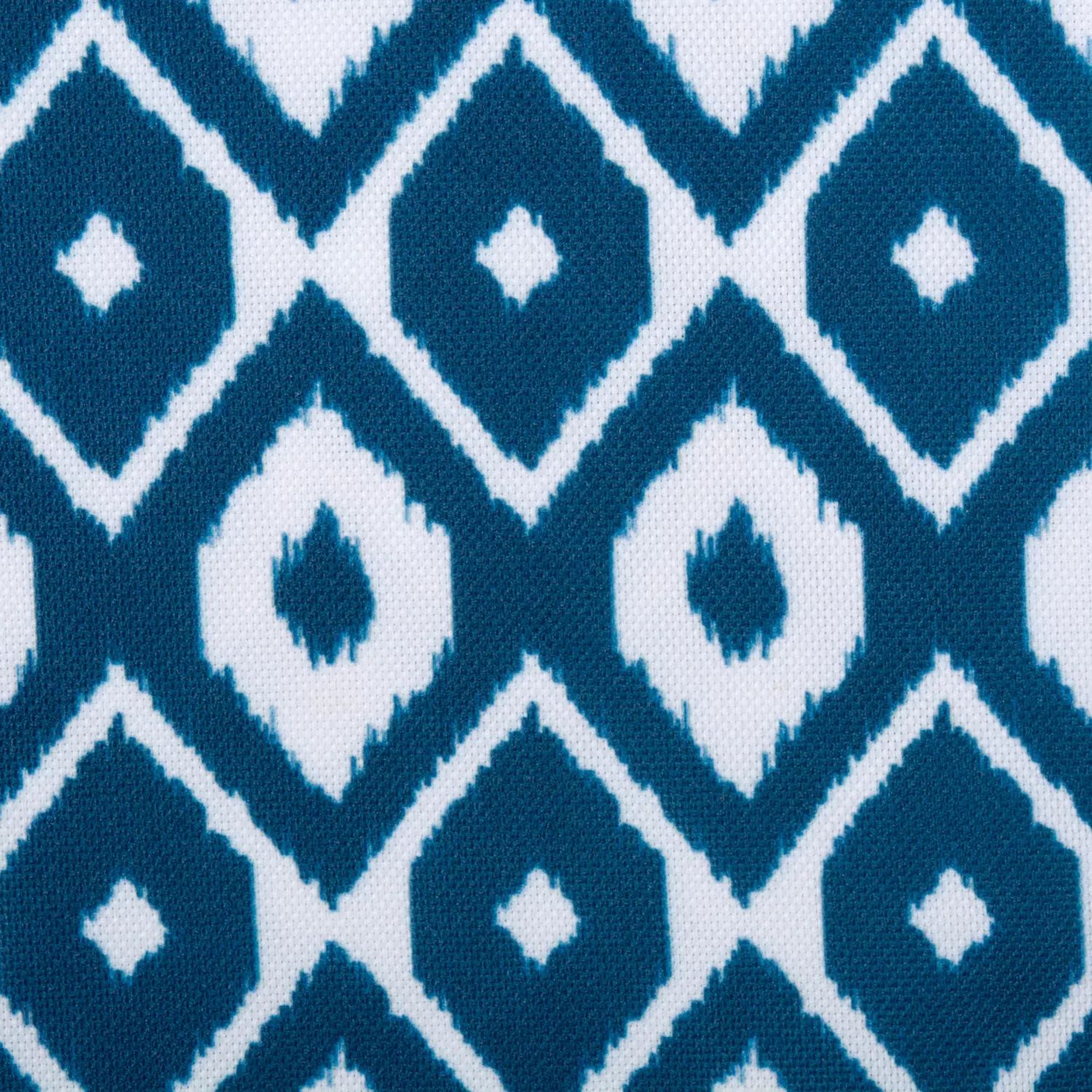 Прямоугольная скатерть с сине-белым узором икат на молнии 60 x 84 дюйма клетчатая декоративная льняная современная скатерть с кисточками водонепроницаемая маслостойкая прямоугольная скатерть для дома столов