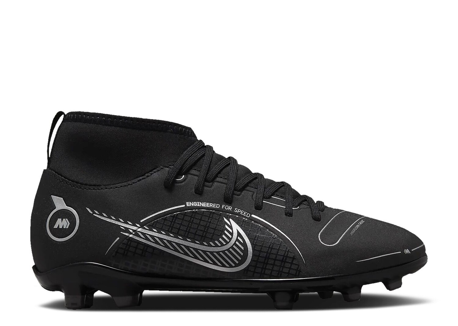 

Кроссовки Nike Mercurial Superfly 8 Club Mg Gs 'Black Metallic Silver', черный