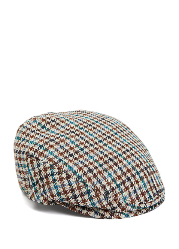 цена Мужская шляпа с цветными блоками и рисунком «гусиные лапки» Doria